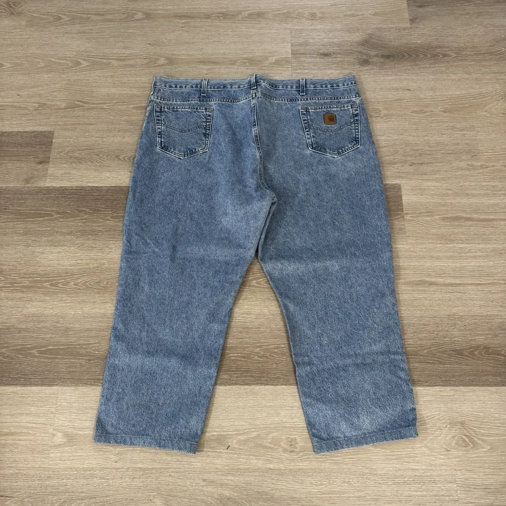 Carhartt Straight Traditional Fit Tapered Leg Stonewash Denim Jeans‎ 50x28